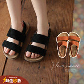 允儿妈女童夏季 子潮 宝宝夏天洋气软底鞋 新款 小众复古魔术贴凉鞋