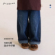 儿童2026新款 直筒裤 宝宝时尚 允儿妈女童日系纯棉泼漆牛仔裤 休闲裤