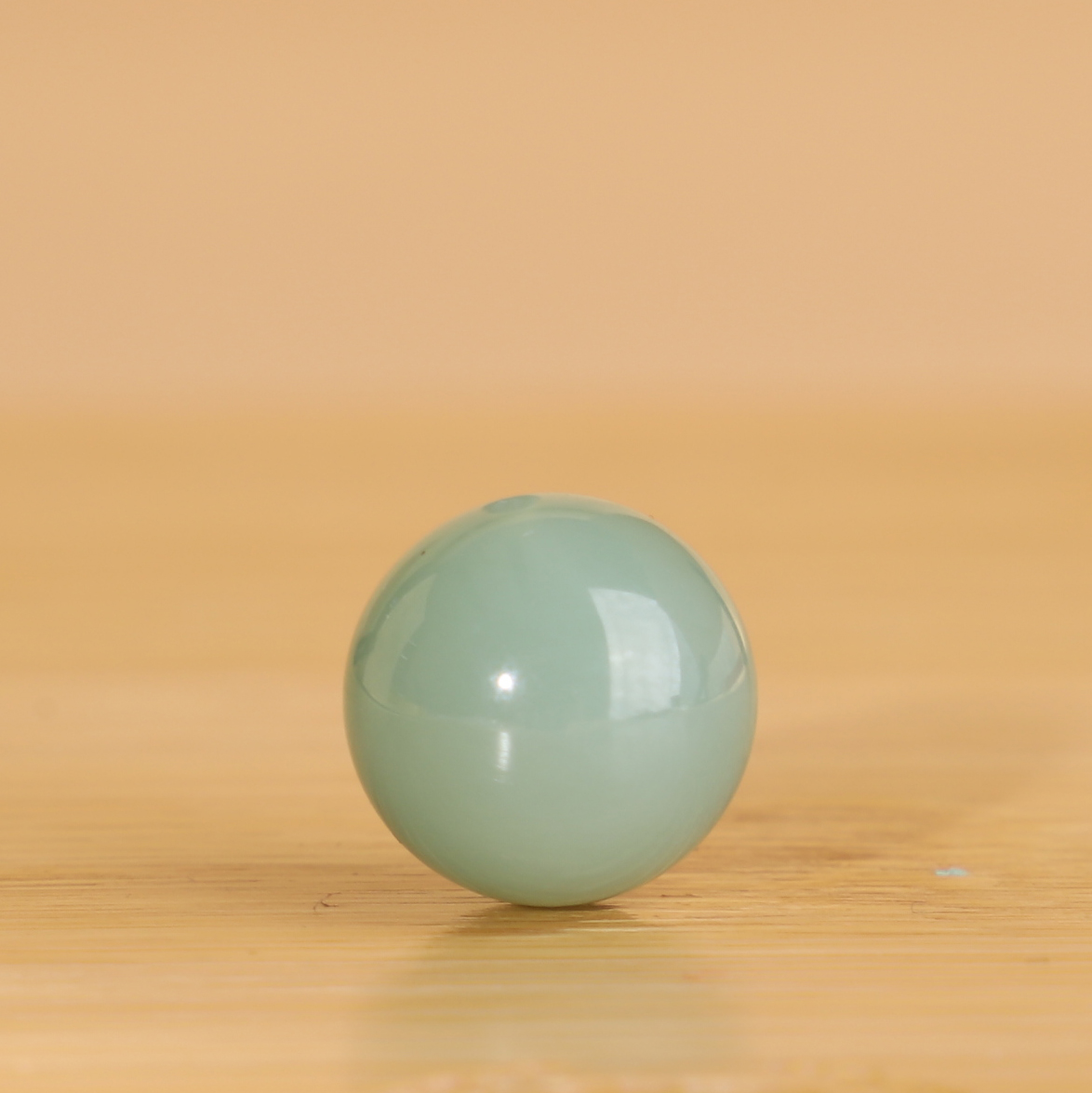 天然俄料和田玉碧玉粉青圆珠12mm