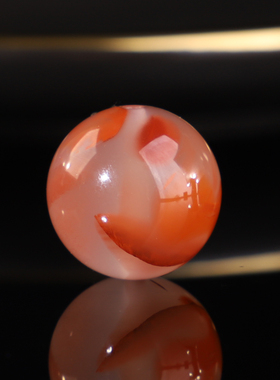 帝廷！正品川料凉山九口南红冰飘圆珠高冰大散珠单颗B138号16.2mm