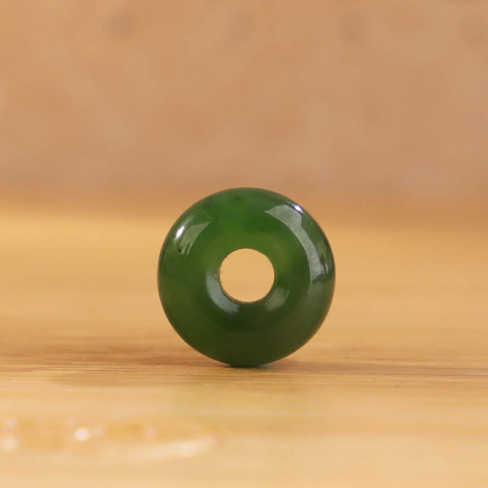 帝廷家！正品俄料碧玉面包圈隔珠单颗菠菜绿410号10.1*4.3孔3.3mm