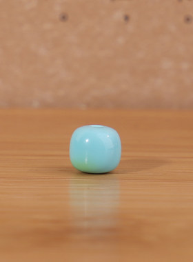 原矿绿松石老型珠微铁线结构高瓷