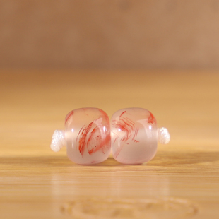 帝廷!正品川料凉山南红冰飘红老型珠散珠对珠飘红精美345号8.2mm