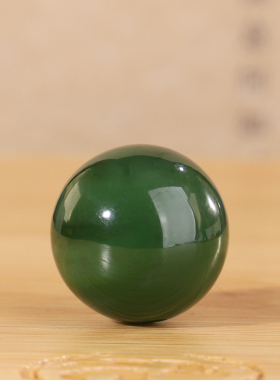 俄料碧玉圆珠散珠单颗珠子菠菜绿