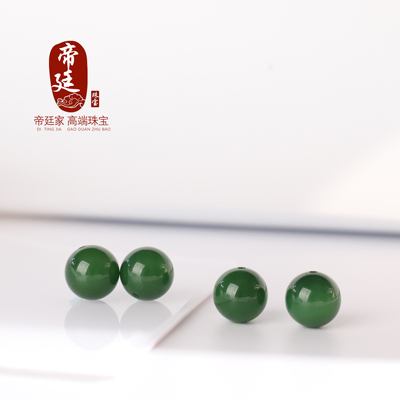 俄料碧玉散珠正品天然和田玉