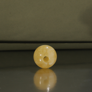 正品天然俄料蜜蜡圆珠散珠 大孔道3mm精修单珠配饰配珠25-35号