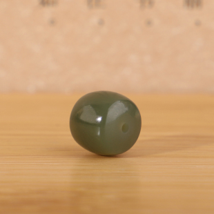 帝廷家！正品天然新疆和田玉沙枣青直切老型珠单珠94号10*8.8mm