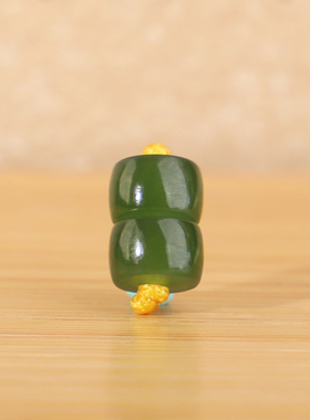 俄料碧玉直切珠隔珠垫片菠菜绿