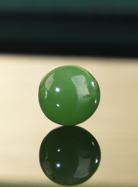 俄料碧玉圆珠单珠精品阳绿色散