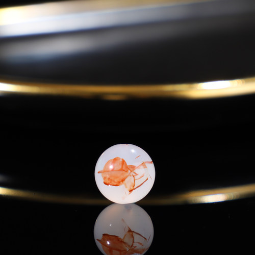 南红圆珠冰飘草花散珠单颗11mm