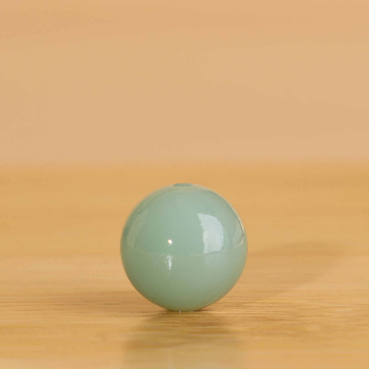 俄料和田玉碧玉粉青圆珠12mm