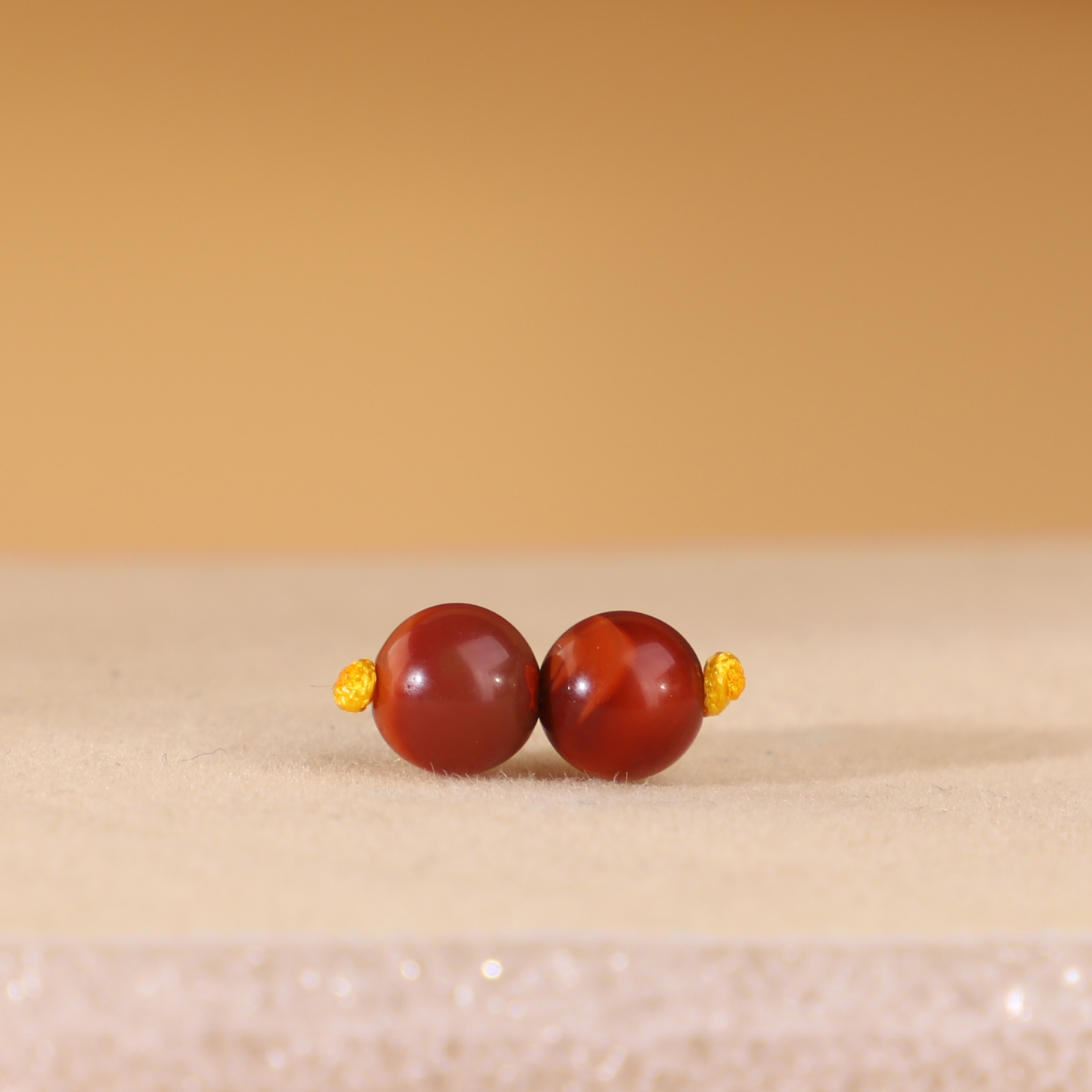 包浆南红包浆料鸡血红圆珠对珠