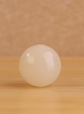 和田玉藕粉圆珠散珠单颗精选糯润