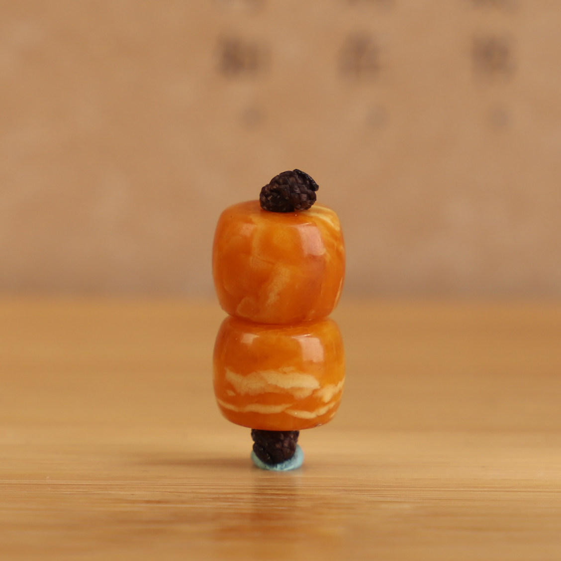 542号7.6mm对珠！帝廷家正品俄料蜜蜡老蜡直切珠老型珠黄花蜡散珠