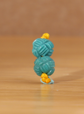 帝廷！正品湖北绿松石绣球珠对珠珠高瓷蓝绿精工雕刻珠476号5.5mm