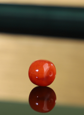 原矿正品川料南红火焰红老型珠散珠单珠一物一拍LN122号8.1*6.6mm