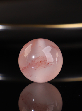 帝廷！正品川料凉山九口南红冰飘圆珠高冰大散珠单颗B133号17.3mm