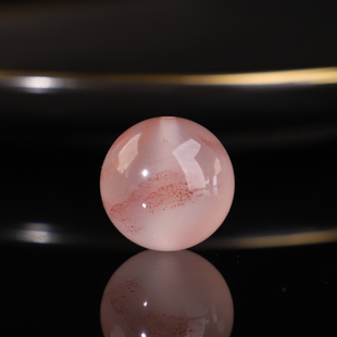 帝廷！正品川料凉山九口南红冰飘圆珠高冰大散珠单颗B133号17.3mm