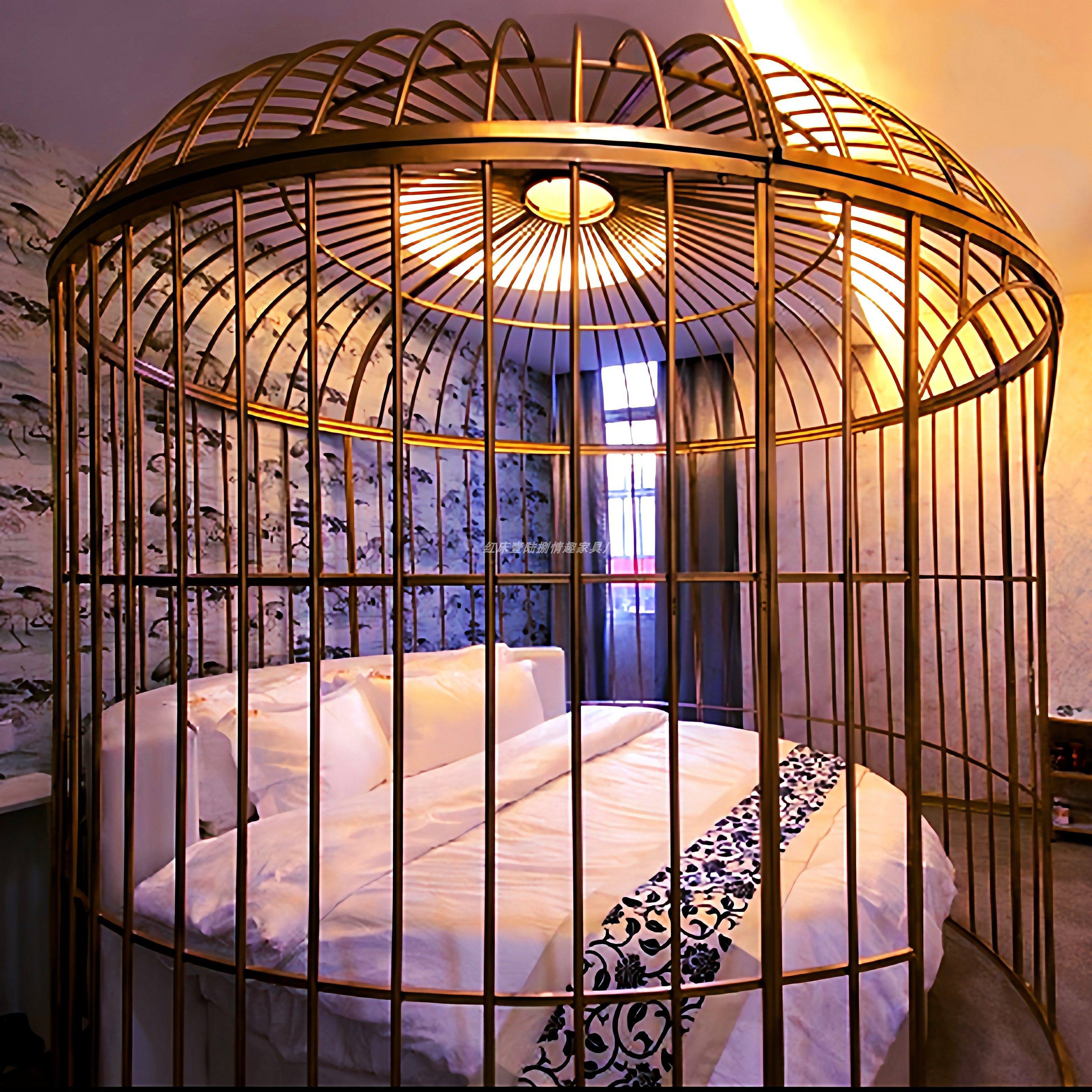 酒店圆床情趣床水床家具民宿床轻奢会所宾馆主题现代主卧鸟笼电动,商业/办公家具,酒店床,淘宝优惠券,粉丝福利购,淘宝优惠卷