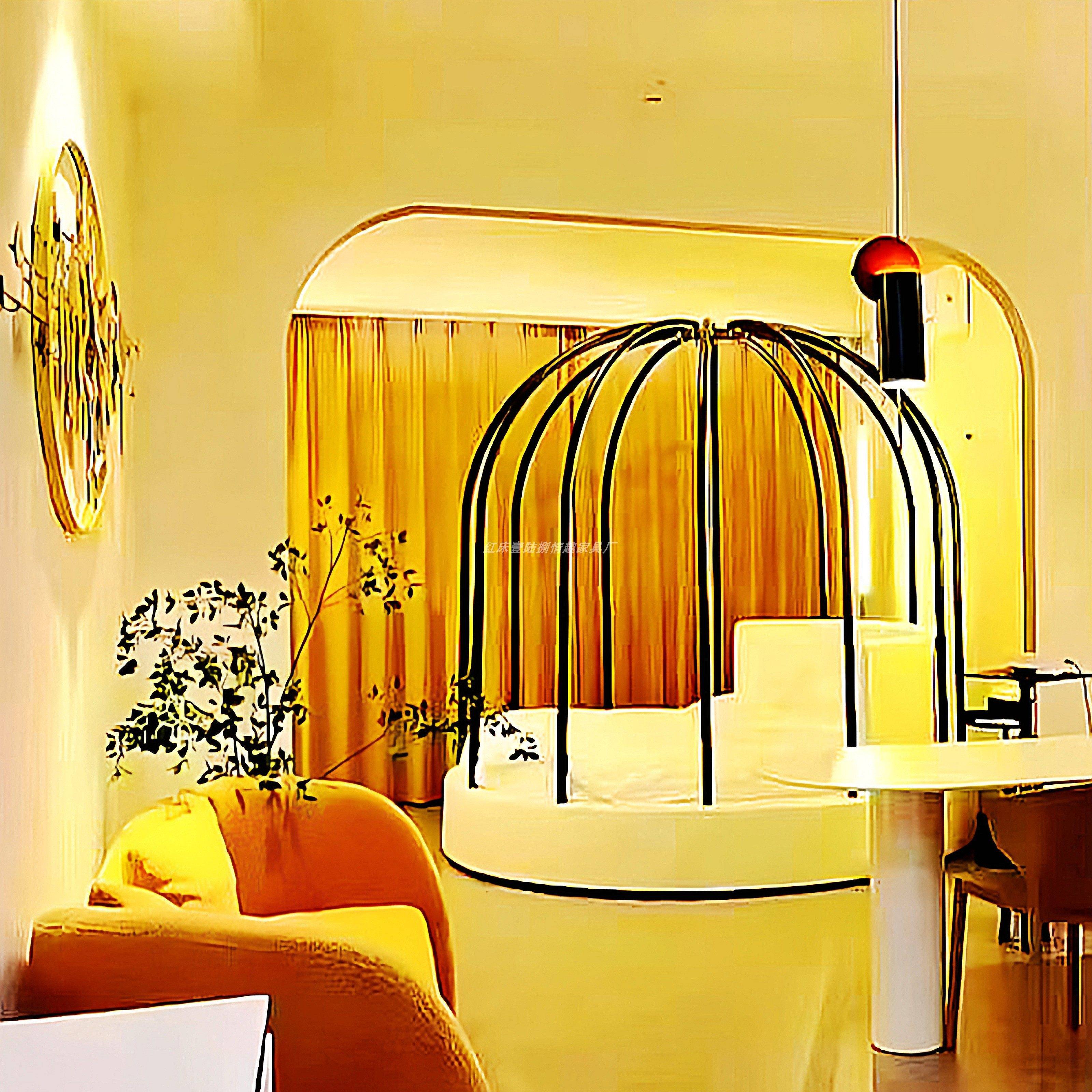 酒店圆床情趣床水床鸟笼家具民宿床轻奢会所宾馆主题现代主卧电动,商业/办公家具,酒店床,淘宝优惠券,粉丝福利购,淘宝优惠卷