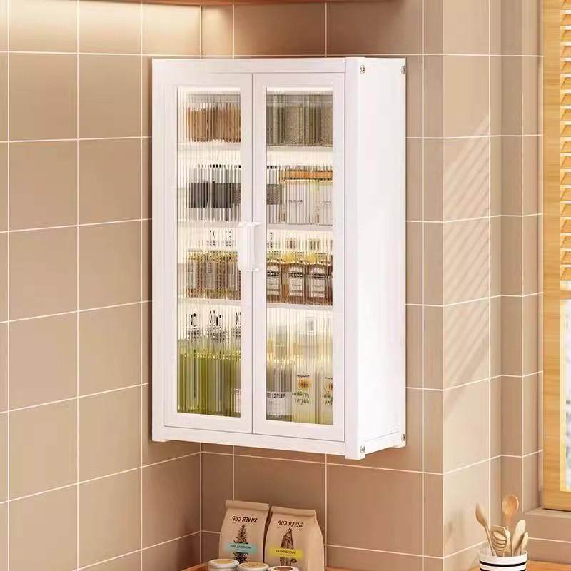 厨房置物架免打孔墙上壁挂式调料收纳柜防尘放调味品瓶罐储物橱柜,厨房/烹饪用具,厨房墙壁置物架/厨房墙壁挂架,淘宝优惠券,粉丝福利购,淘宝优惠卷