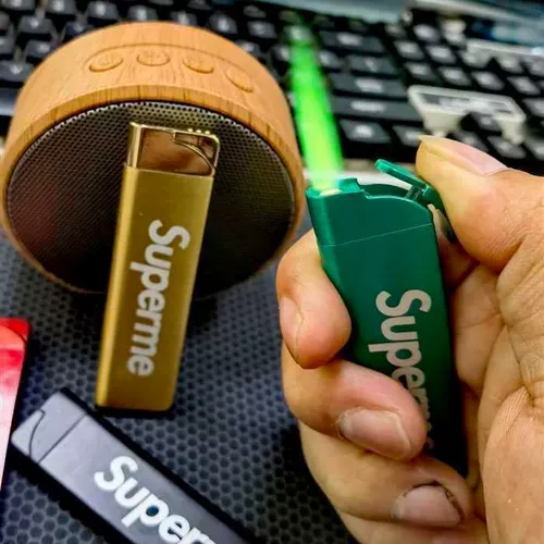 Брендовая ультратонкая маленькая зеленая зажигалка