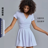 高腰专业网球服短袖 羽毛球运动连衣裙户外高尔夫健身速干吸湿排汗
