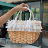 可爱宠物包猫包狗狗外带包四季 蕾丝透气可爱公主风单肩包 通用夏季