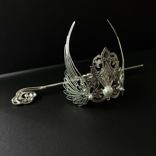 原创设计古风束发冠顶冠汉服发簪头饰古装摄影团体表演电镀保色