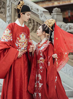 【出租】钟灵记良缘夙缔明制婚服大襟衫马面裙霞帔嫁衣汉服婚服