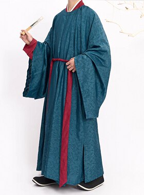 【出租】惜物国风宋制汉服圆领袍仿花罗直袖单摆宋圆领伴郎服