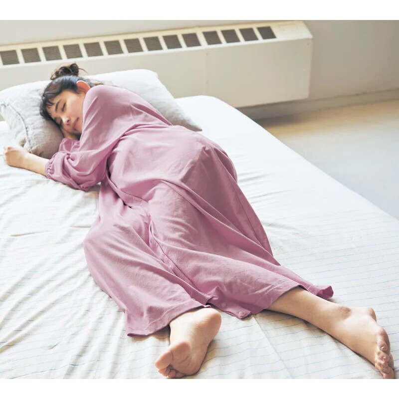 QIANJIA 출산 잠옷 TIANZHU 면 산후 긴팔 간호 복장 순면 슬리밍 간호 원피스 복장 플러스 사이즈