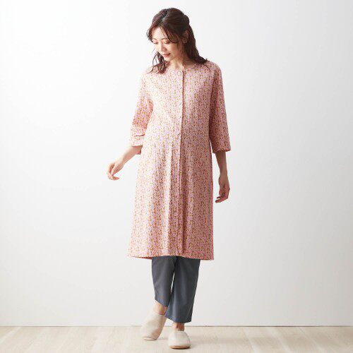 일본 QIANJIA 순수 코튼 꽃 출산 가정 의류 잠옷 산후 엄마 모유 수유 감금 의류 세트