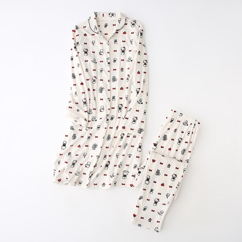 매일 싱글 가을 겨울 얇은 벨벳 출산 간호 세트 부드럽고 편안한 긴 감금 의류 산후 모유 수유 잠옷 세트