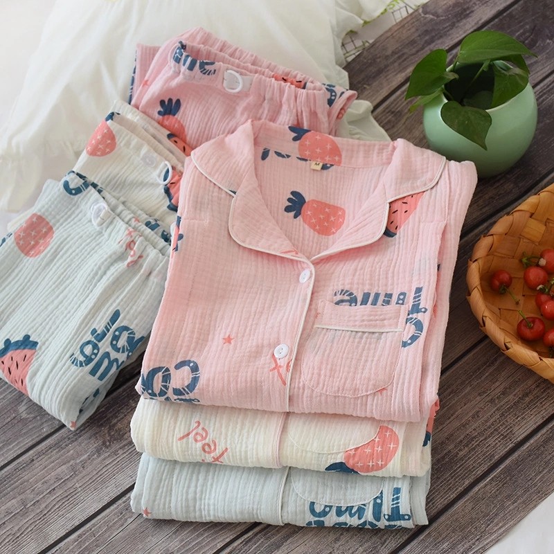 여름 이중 거즈 감금복 얇은 순면 산후 봄 여름 수유 산모 잠옷 임신 기간 커버