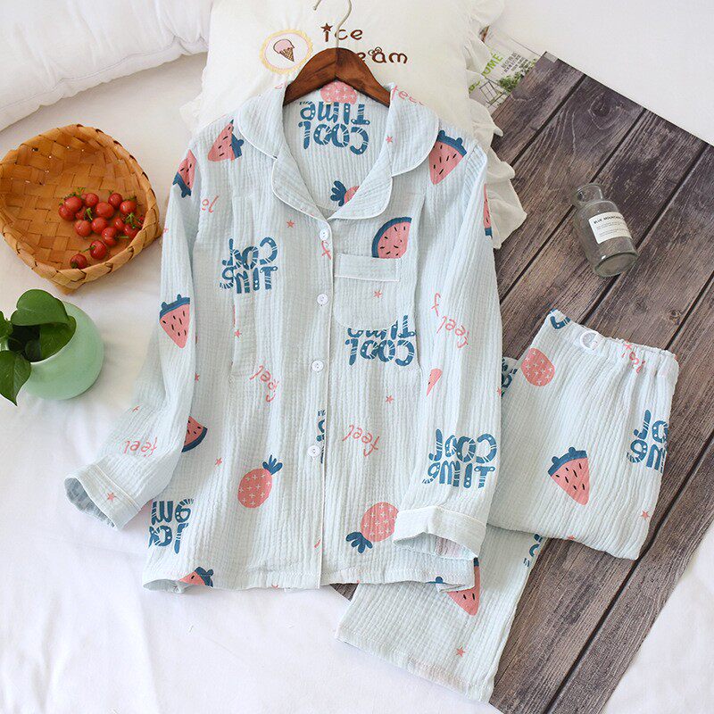 여름 이중 거즈 감금복 얇은 순면 산후 봄 여름 수유 산모 잠옷 임신 기간 커버