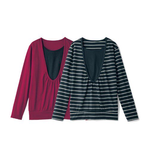 데일리 슬리밍 수유 티셔츠 7부 긴팔 산후 수유 탑 캐주얼 풀오버 수유 스웨트 셔츠