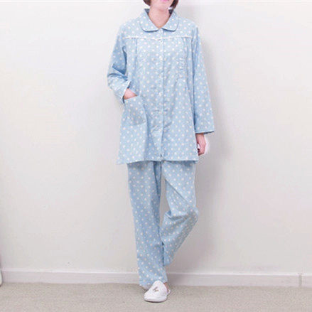 가을 겨울 면 플란넬 출산 잠옷 감금복 수유복 수유 잠옷