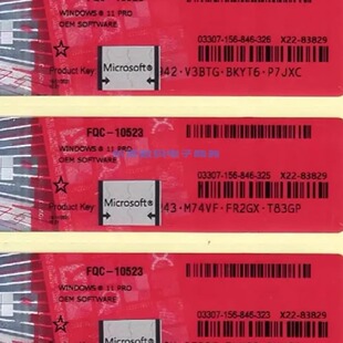 正版win 10/11/7专业版Pro旗舰版IOT企业版LTSC工作站版COA密钥标
