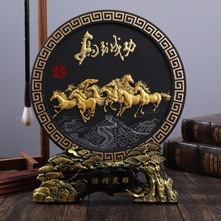 办公室桌面书房书桌书架新中式书法摆件书柜中国风客厅博古架装饰