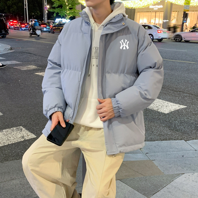 奥特莱斯冬季保暖立领加厚棉衣男外套情侣款休闲棉服男上衣面包服