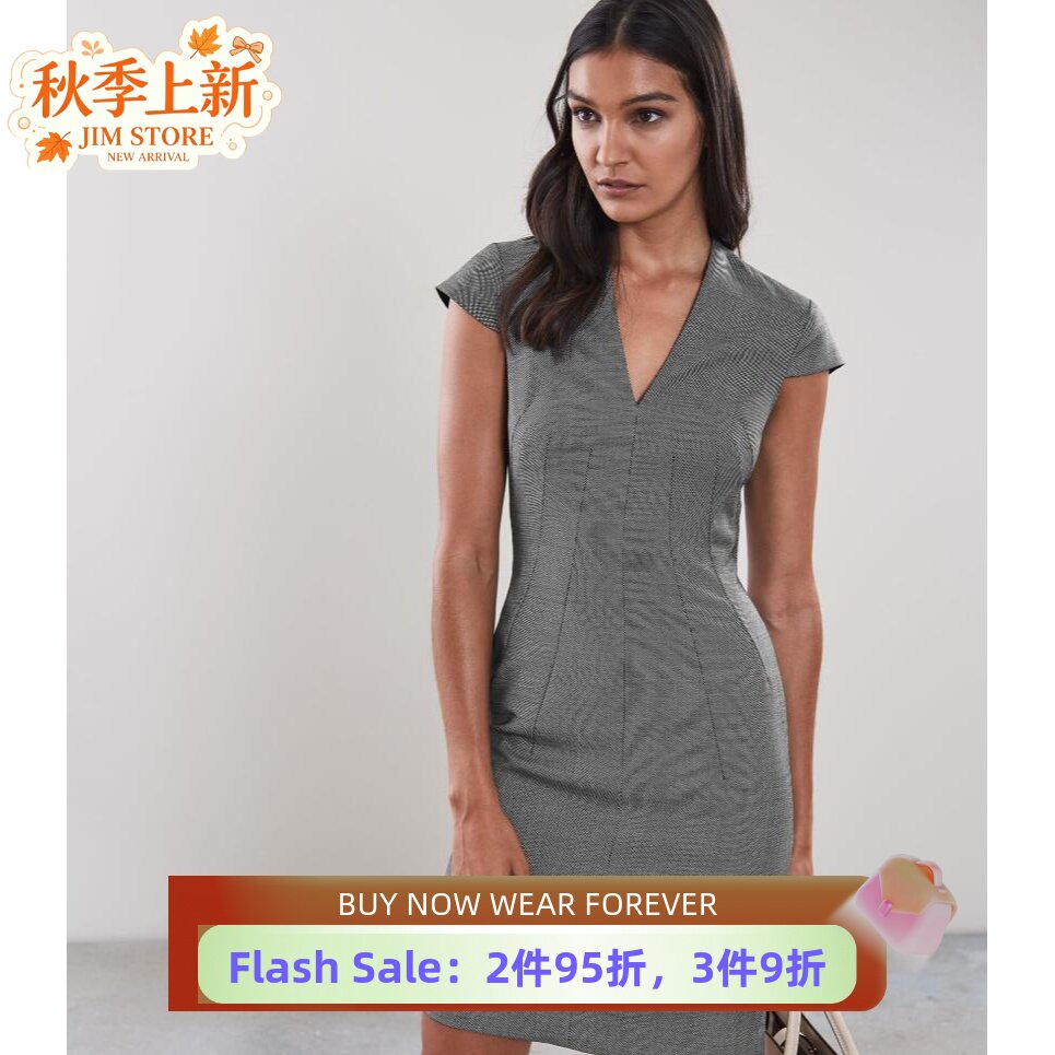 reiss正装裙短袖连衣裙铅笔修身