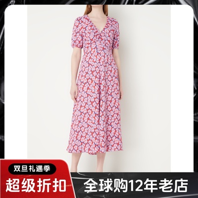 WHISTLES粉色碎花连衣裙