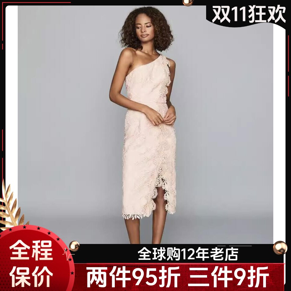 reiss重工蕾丝包臀裙优雅气质
