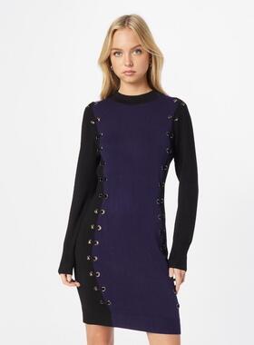 Phase Eight长袖包臀连衣裙短款藏蓝黑色拼色优雅气质英伦风