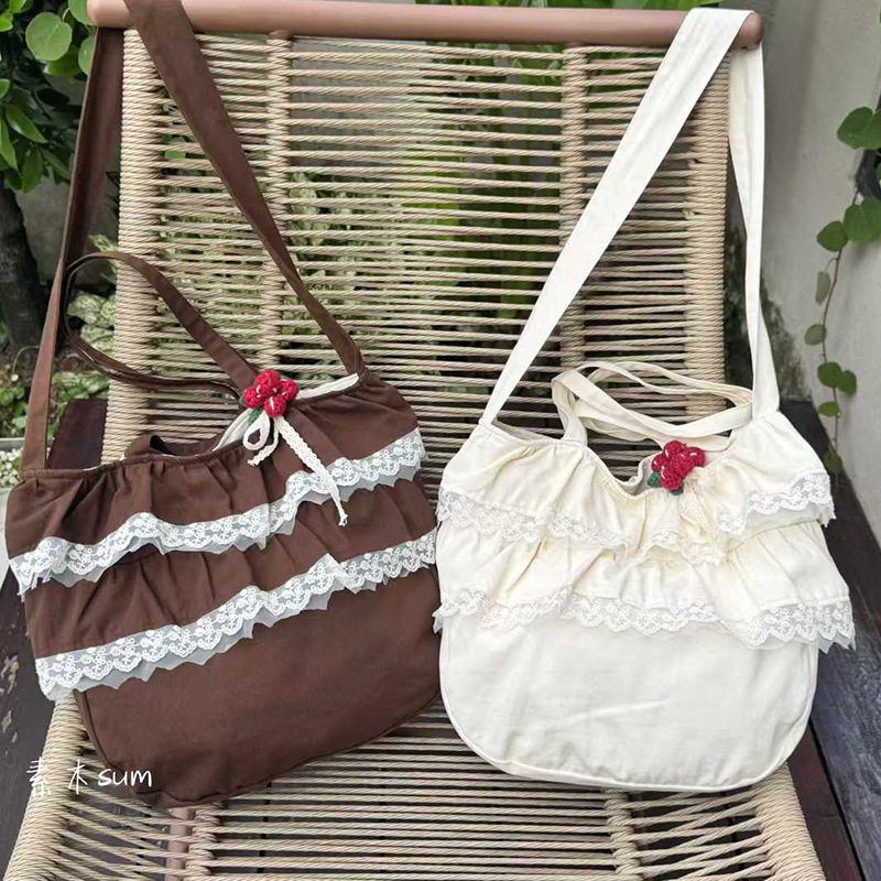 2025新款重工拼接蕾丝花边手提包甜美森系复古文艺单肩包包森女,箱包皮具/热销女包/男包,单肩包,淘宝优惠券,粉丝福利购,淘宝优惠卷