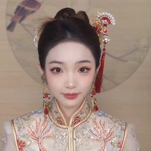 倾慕假发/手工中号假发包化妆师专用秀禾造型发包纯手工黑色编织