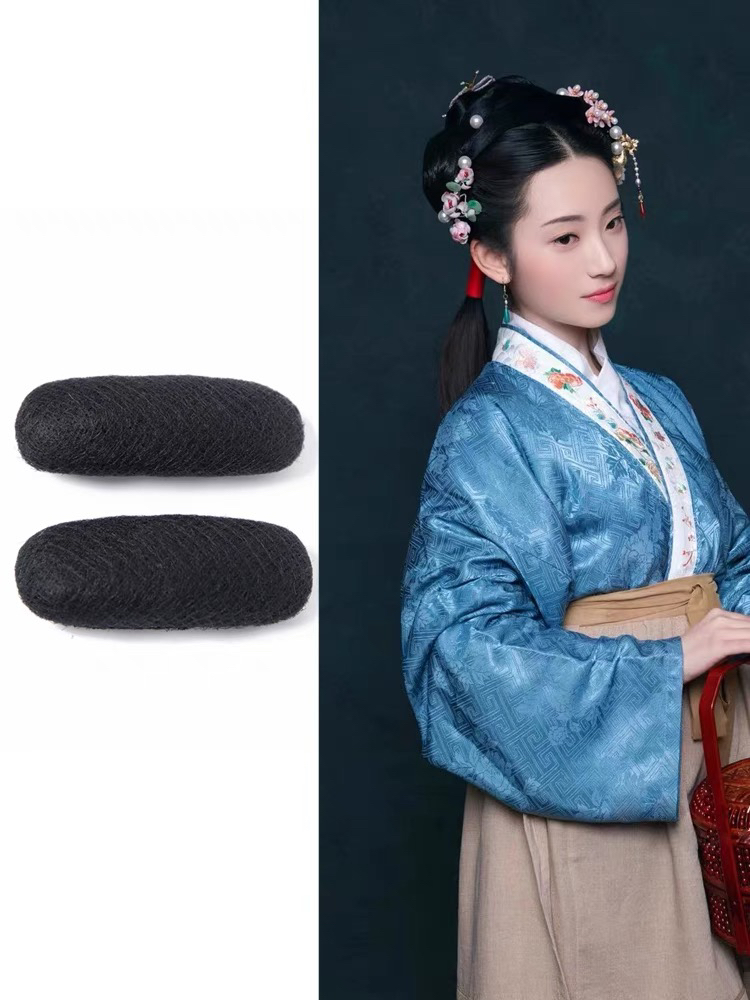 倾慕假发/明制假发包乐嫣同款头饰两侧发髻新娘软全发丝秃子乐