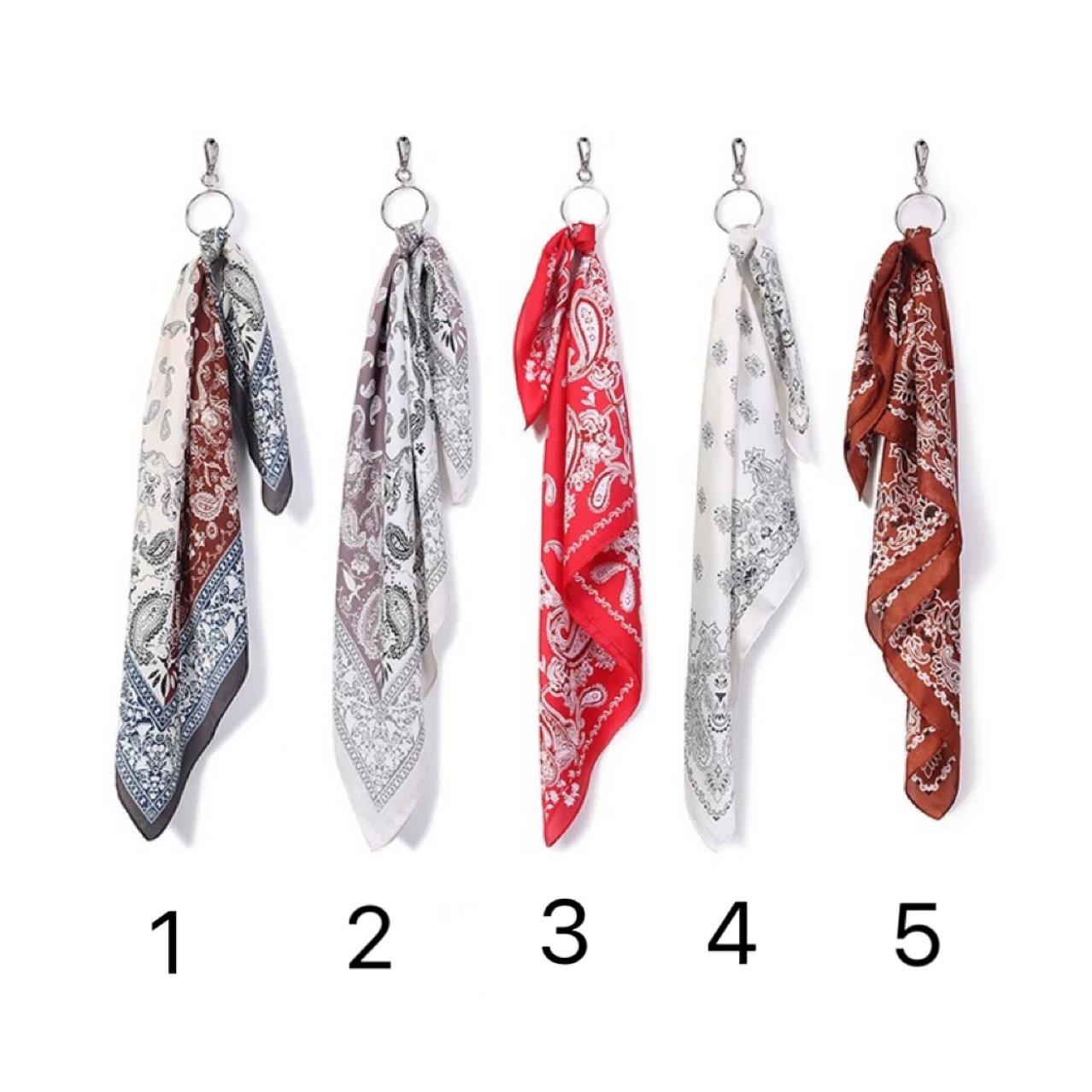 复古腰果花方巾hiphop方巾裤巾嘻哈丝巾领巾女街头潮牌腰巾钥匙扣