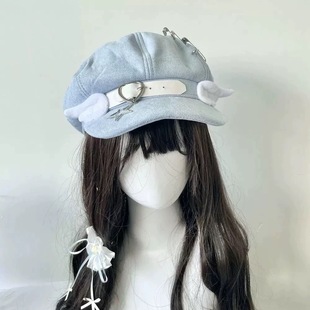 原创翅膀雷帽配饰可拆卸亚文化帽子宅系